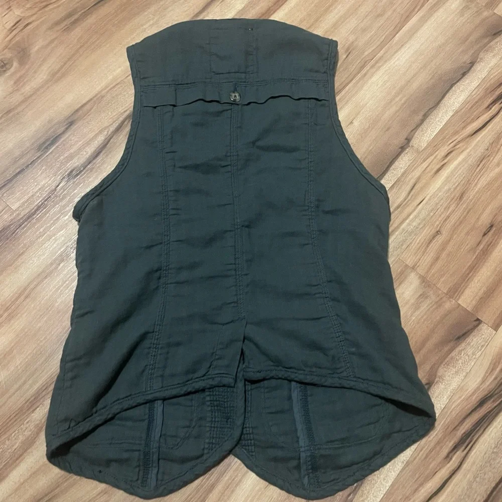 Y2K American Eagle Button-Up Vest Shirt Sz Med - Picture 5 of 7